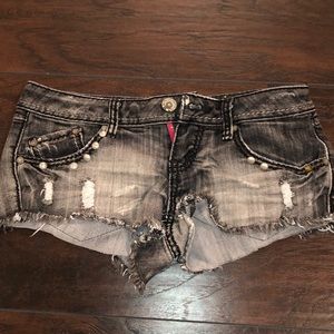 Cheeky Grey Mini Shorts